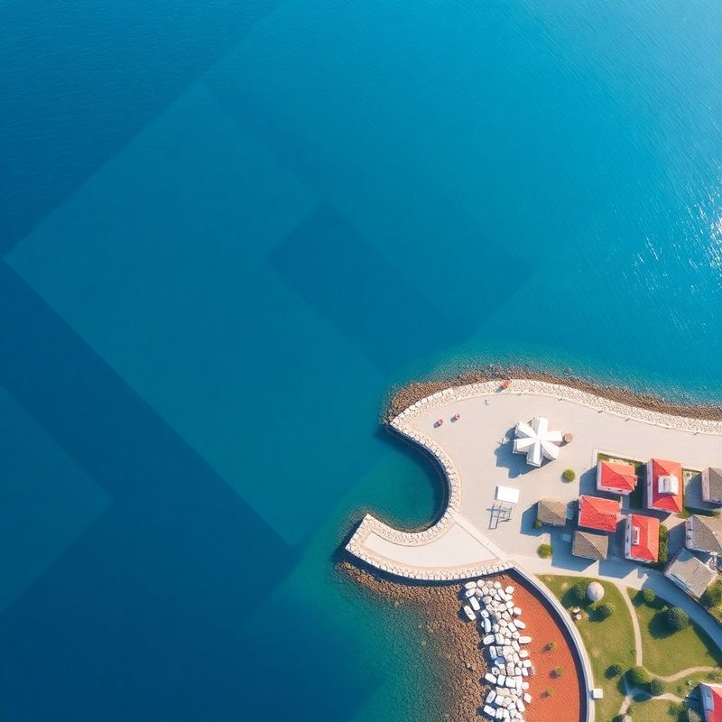 Pogled na koprsko obalo z azurnim Jadranom in kamnitim pomolom